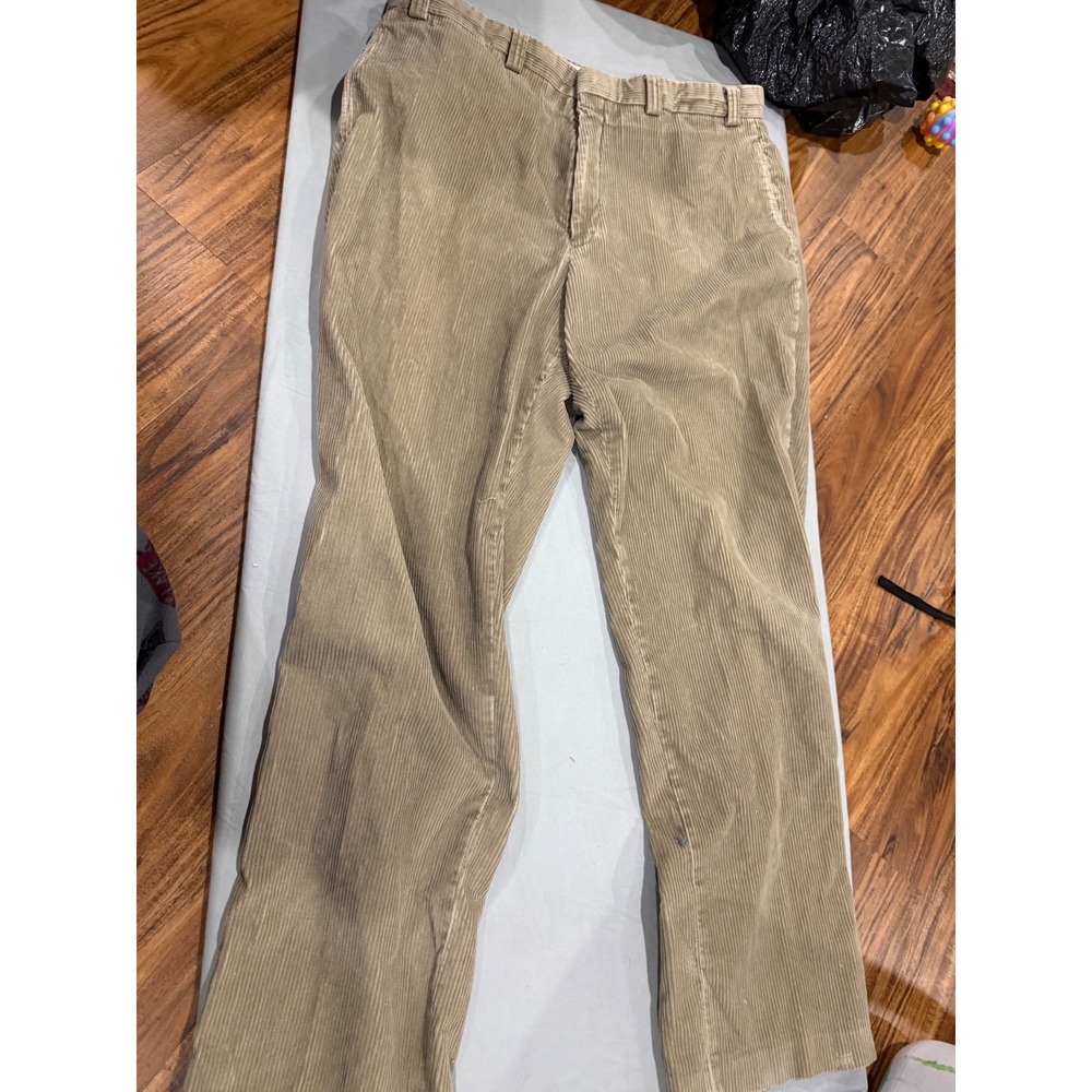 Heritage Mens L.L. Bean Corduroy Pants 38 Khaki Tan